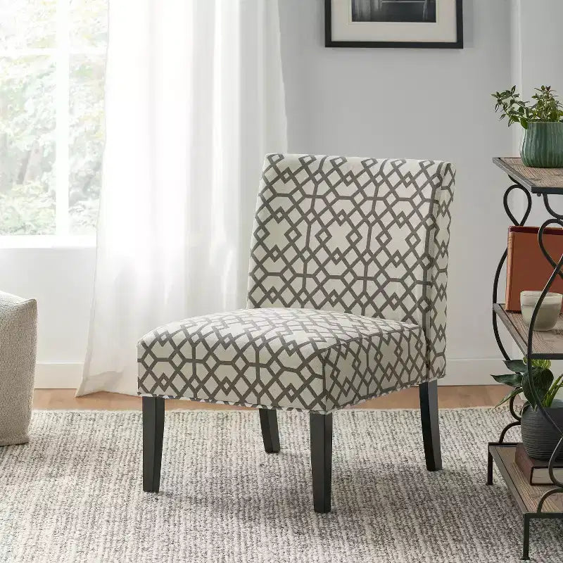 Fauteuil d'appoint contemporain GDFStudio Abner 22 D motif charentaise