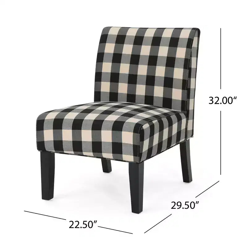 Fauteuil d'appoint contemporain GDFStudio Abner 22 D motif charentaise