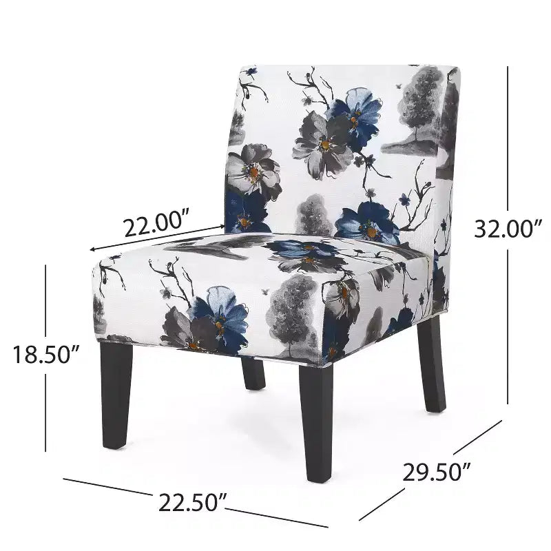 Fauteuil d'appoint contemporain GDFStudio Abner 22 D motif charentaise