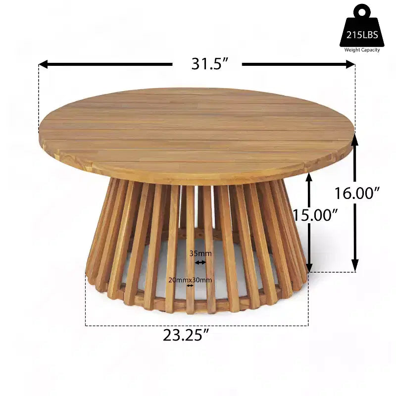 Canapé-lit 3 places Christopher Knight Home Pascal en bois d'acacia rustique rembourré avec table basse