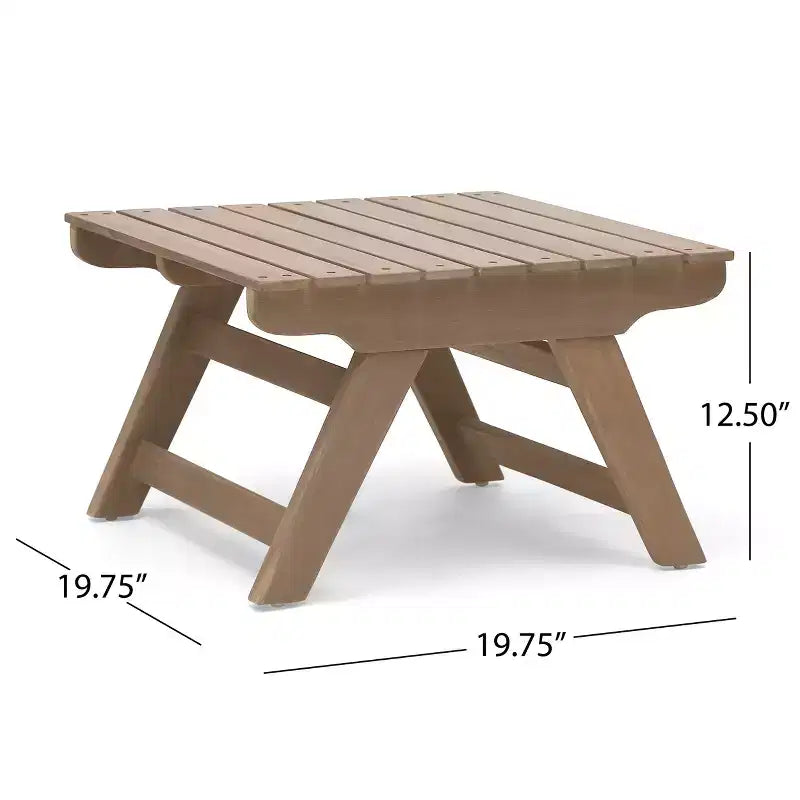 Salon de jardin 4 places Christopher Knight Home Sedona en bois d'acacia avec table d'appoint et coussins