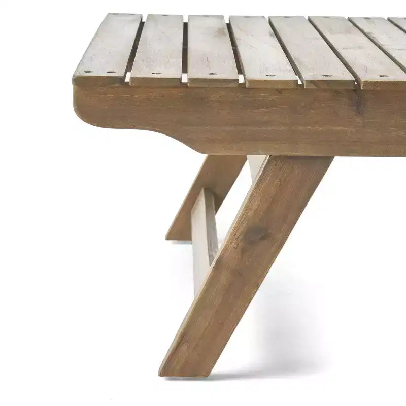 Salon de jardin 4 places Christopher Knight Home Sedona en bois d'acacia avec table d'appoint et coussins