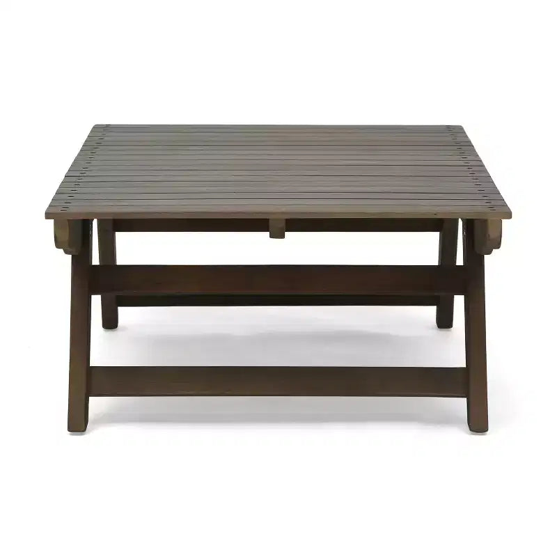 Salon de jardin 4 places Christopher Knight Home Sedona en bois d'acacia avec table d'appoint et coussins