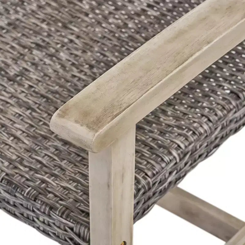 Christopher Knight Home Hampton Salon de jardin 6 places en bois d'acacia et osier