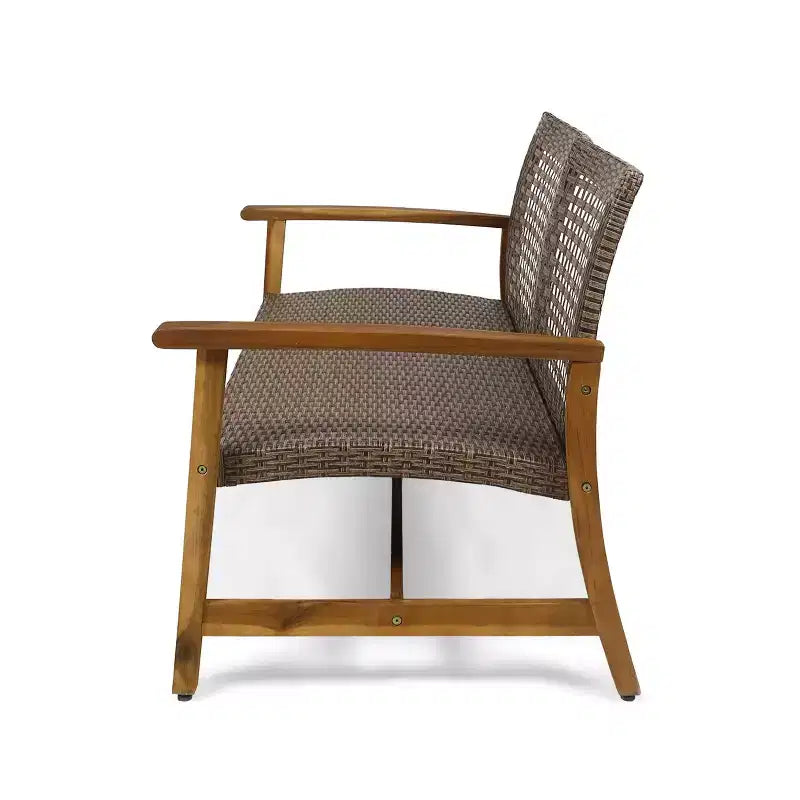 Christopher Knight Home Hampton Salon de jardin 6 places en bois d'acacia et osier