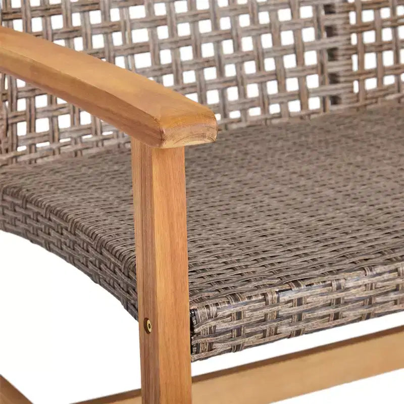 Christopher Knight Home Hampton Salon de jardin 6 places en bois d'acacia et osier