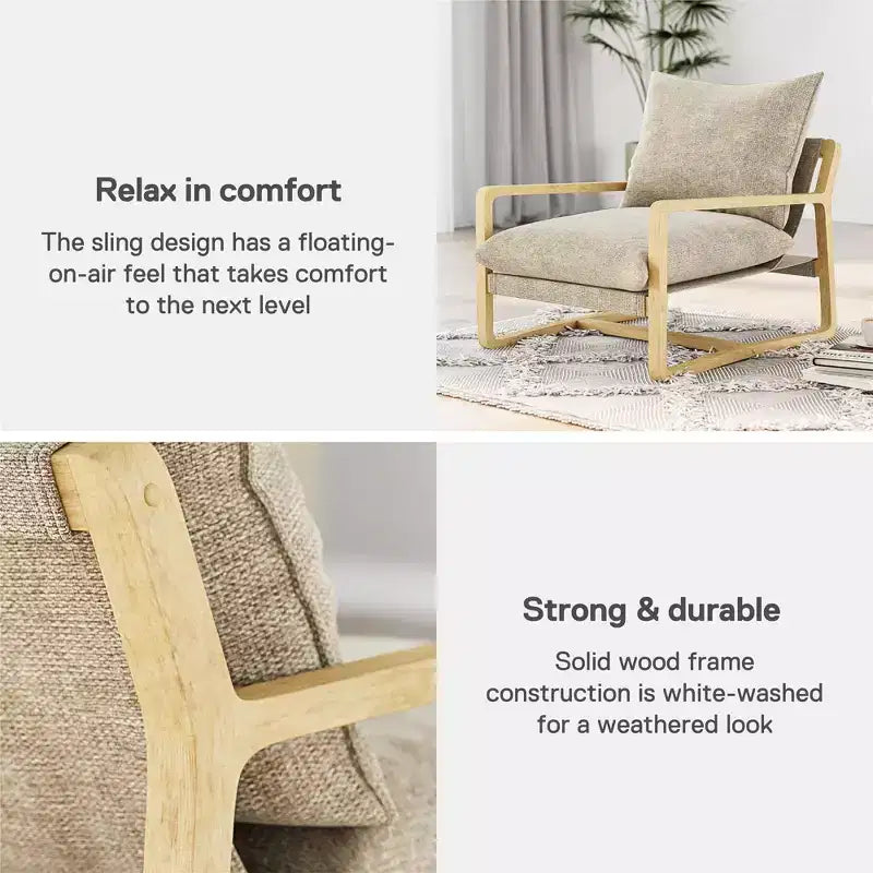 Chaise d'appoint rembourrée RealRooms Mika