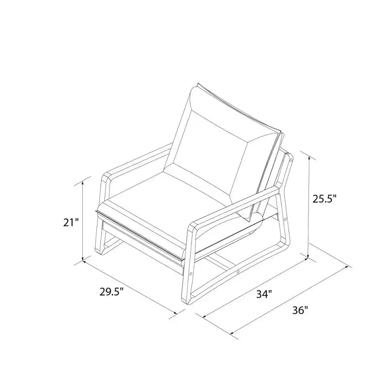 Chaise d'appoint rembourrée RealRooms Mika