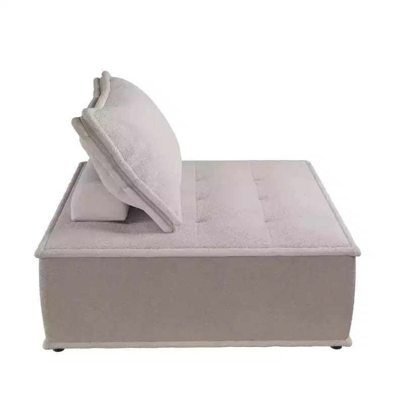 DHP Paloma Upholstered Armless Modular Chair with Backrest Pillow