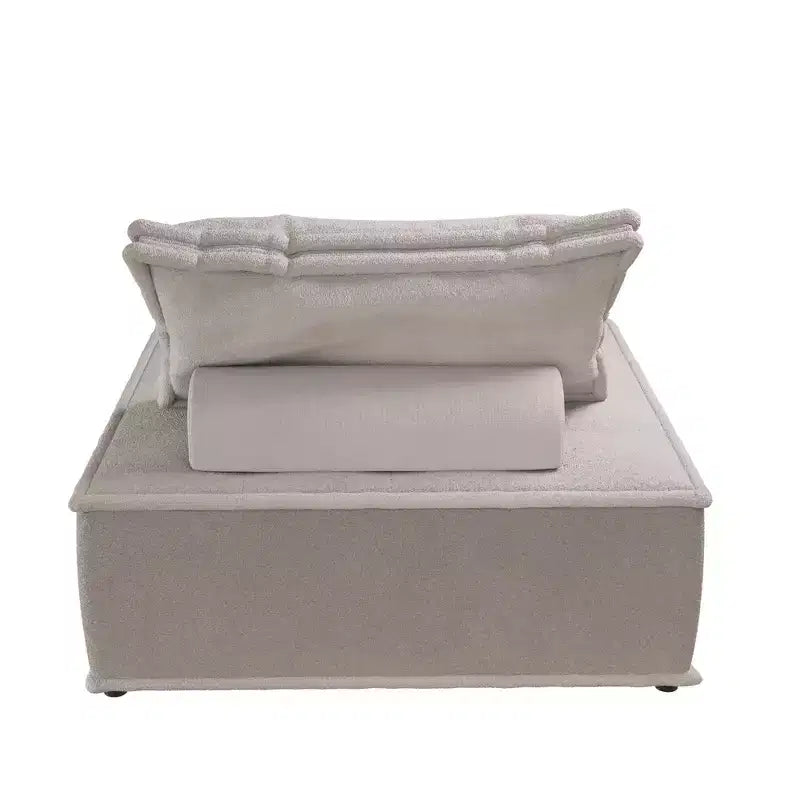 DHP Paloma Upholstered Armless Modular Chair with Backrest Pillow