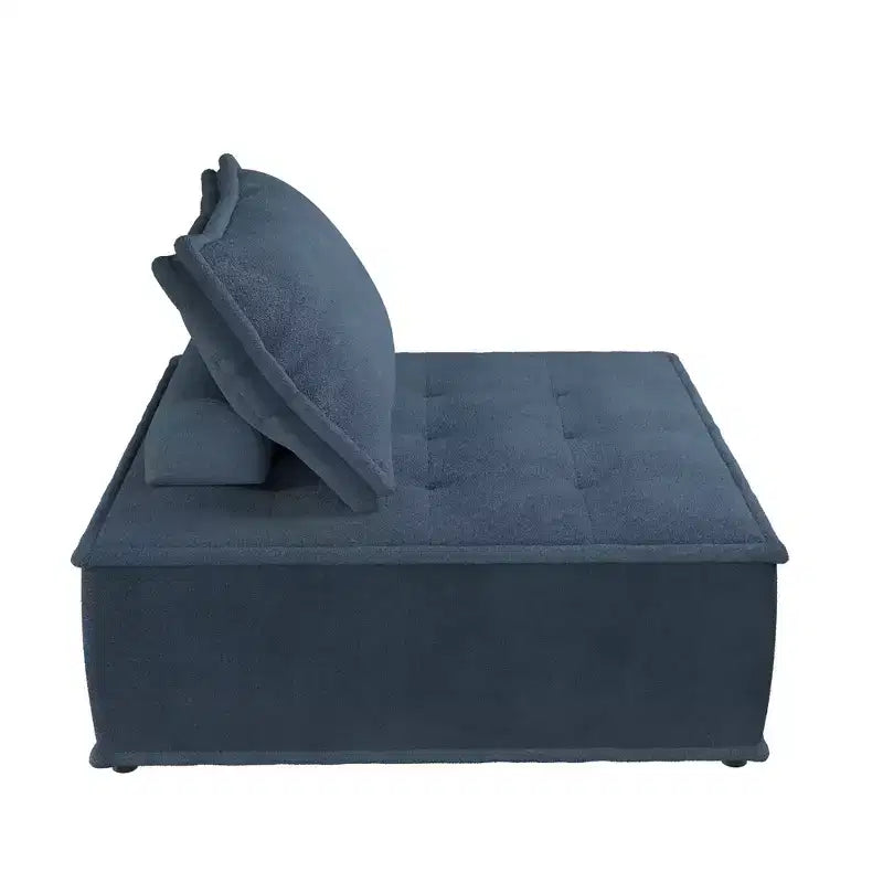 DHP Paloma Upholstered Armless Modular Chair with Backrest Pillow