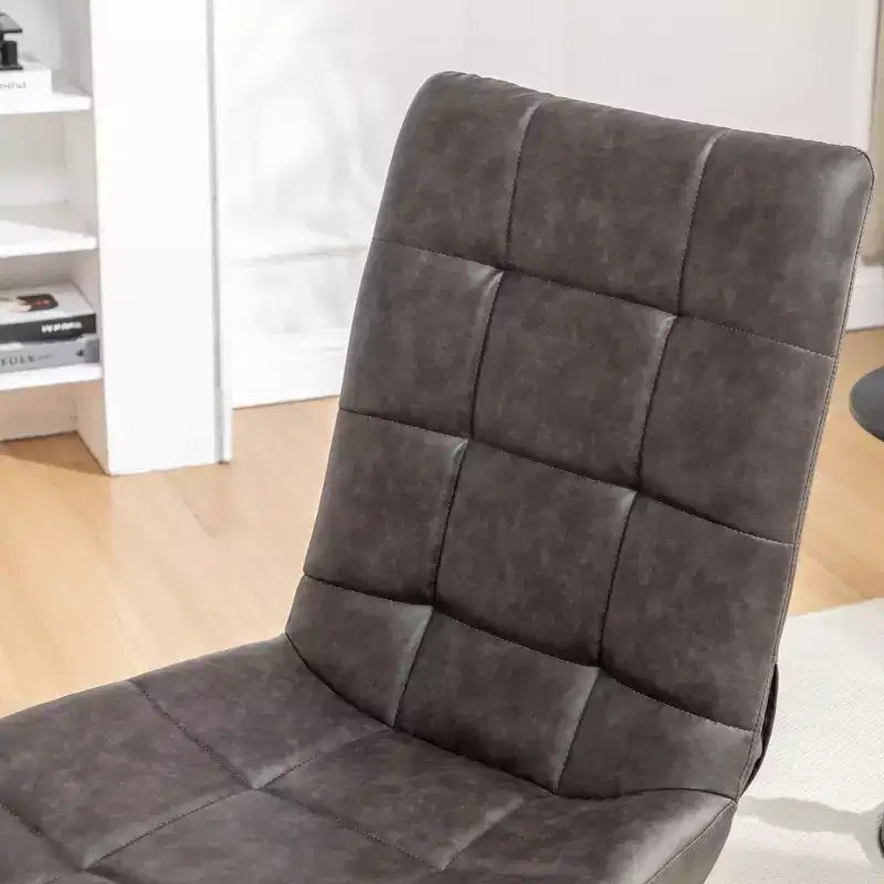Roundhill Furniture Arlena Faux Leather Tufted Swivel Accent Chair