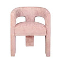 Jofran,Gwen Modern Luxury Jacquard Fabric Upholstered Sculpture Armchair- Pink Color