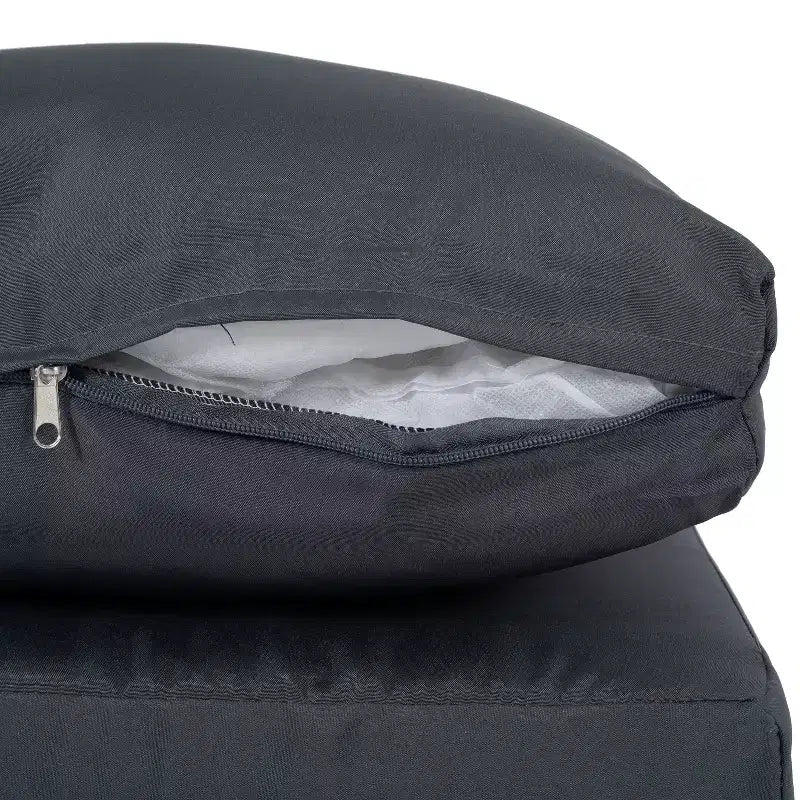 Ensemble de conversation d'extérieur 6 pièces Whisen en rotin PE avec coussins gris et table basse