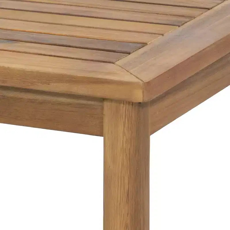 Ensemble causeuse et table basse d'extérieur en bois d'acacia avec accoudoirs inclinés Christopher Knight Home Samwell
