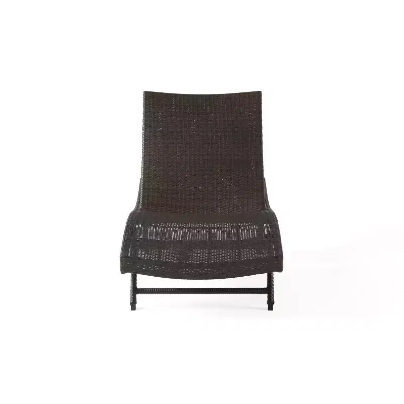Christopher Knight Home Kauai Ensemble de 3 chaises longues d'extérieur en rotin synthétique avec table d'appoint pliante