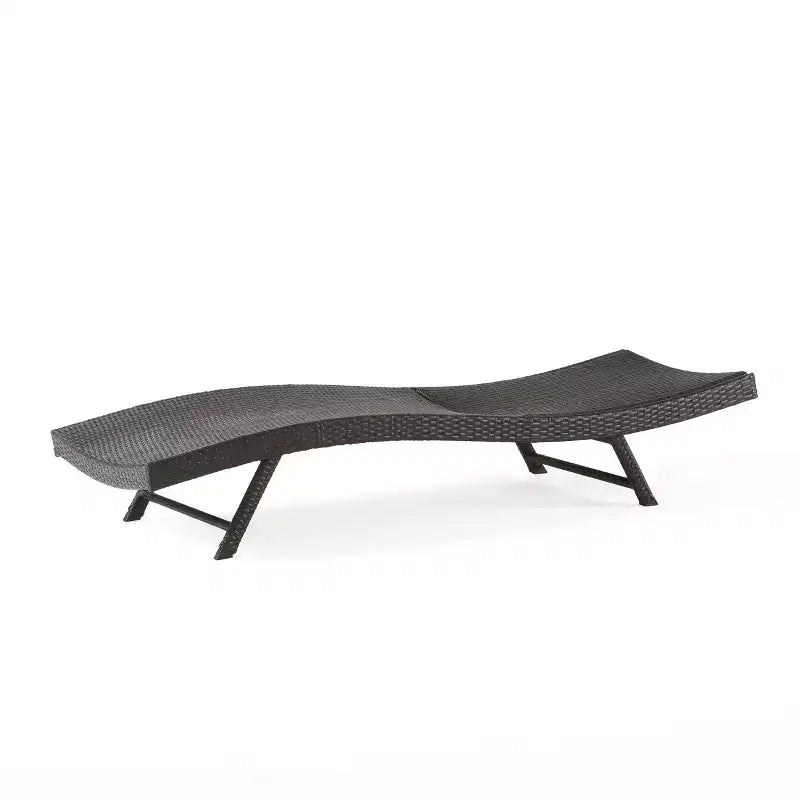 Christopher Knight Home Kauai Ensemble de 3 chaises longues d'extérieur en rotin synthétique avec table d'appoint pliante