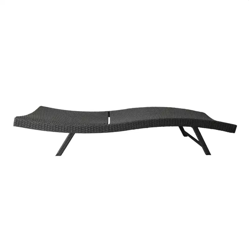Christopher Knight Home Kauai Ensemble de 3 chaises longues d'extérieur en rotin synthétique avec table d'appoint pliante