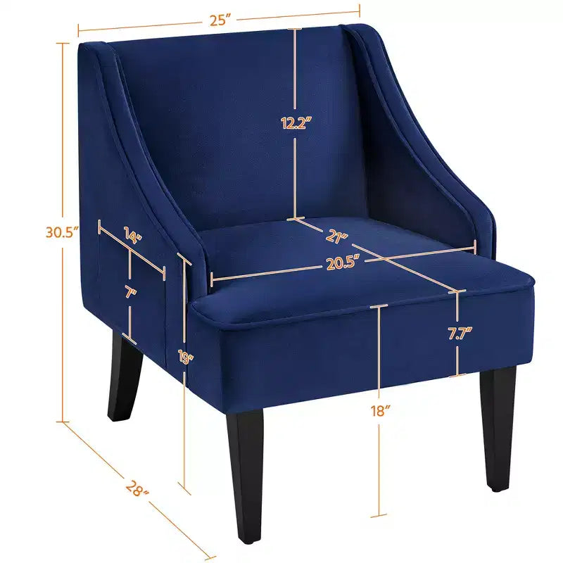 Yaheetech Lot de 2 chaises d'appoint modernes en velours pour salon chambre