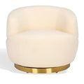 Flynn Faux Lamb Wool Swivel Chair - SFV4739 - Safavieh Couture