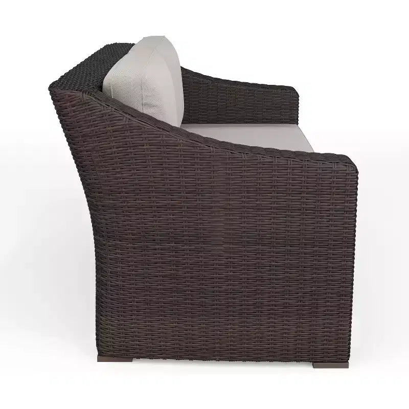 Canapé d'angle modulaire 6 places Martha Stewart Bedford pour intérieur et extérieur en rotin avec coussins toutes saisons