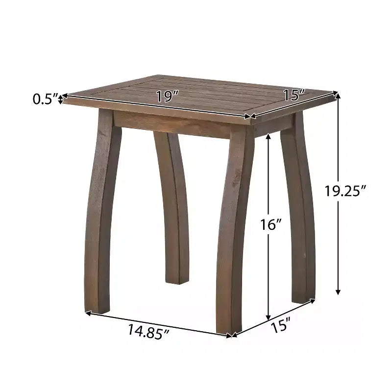 Christopher Knight Home Mahi Ensemble de conversation 3 pièces pour chaise longue d'extérieur en bois d'acacia