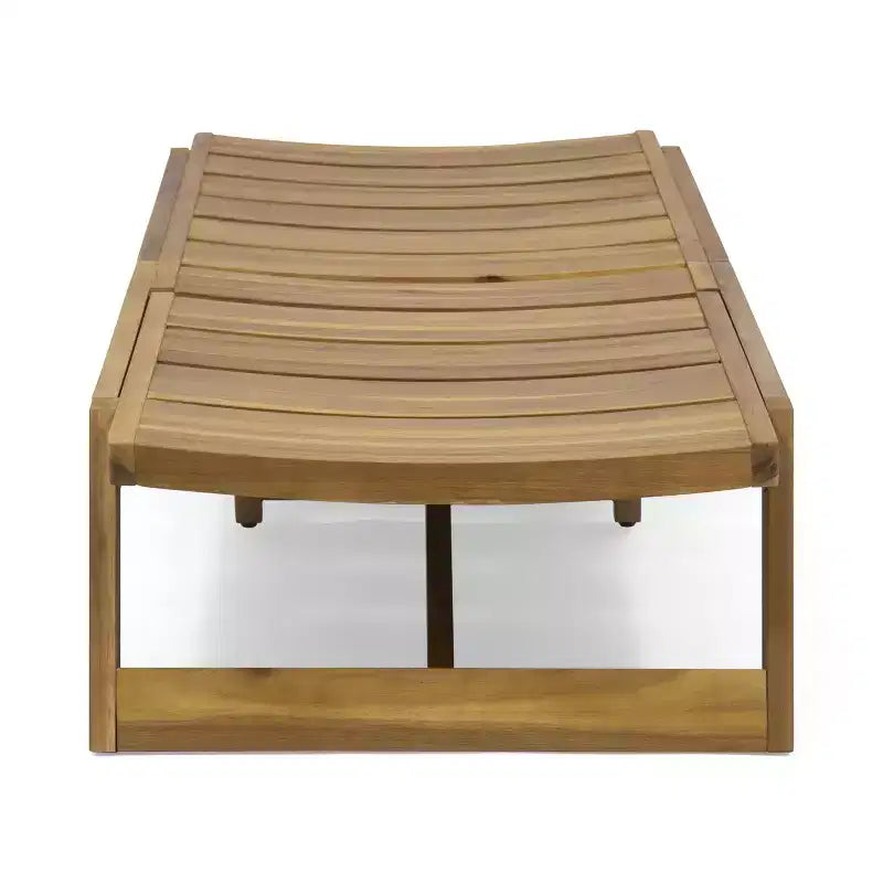 Christopher Knight Home Mahi Ensemble de conversation 3 pièces pour chaise longue d'extérieur en bois d'acacia