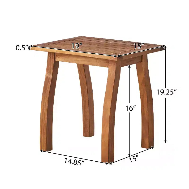 Christopher Knight Home Mahi Ensemble de conversation 3 pièces pour chaise longue d'extérieur en bois d'acacia