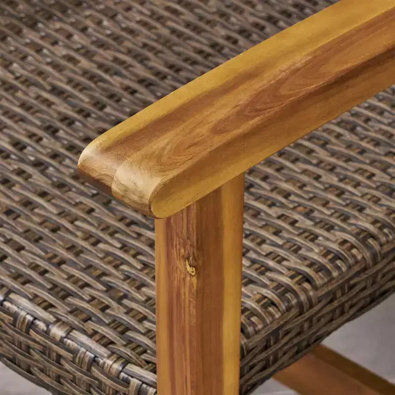 Christopher Knight Home Hampton Salon de jardin 4 places en osier et bois d'acacia