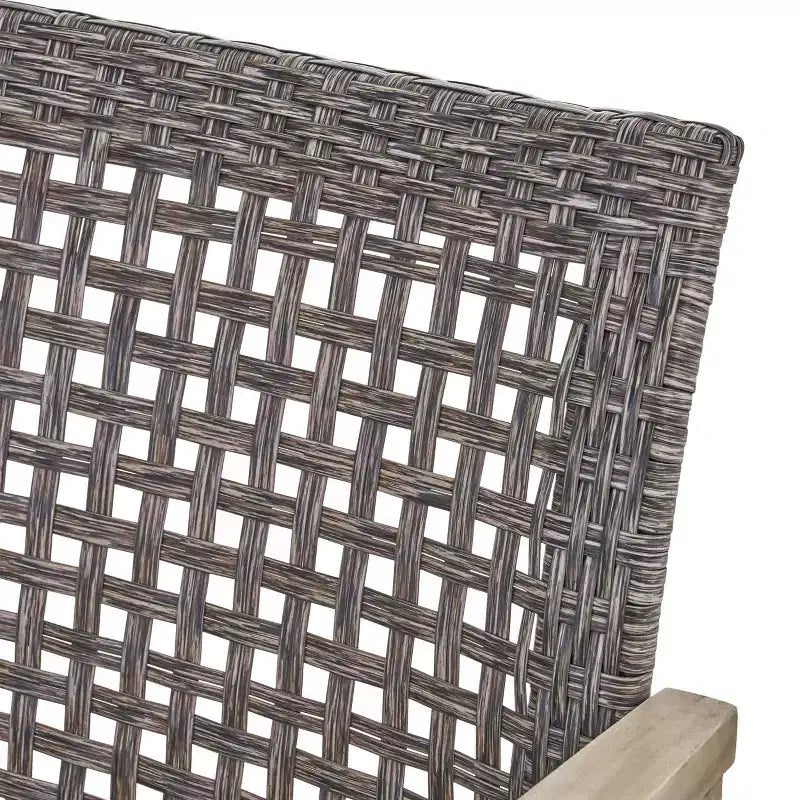 Christopher Knight Home Hampton Salon de jardin 4 places en osier et bois d'acacia