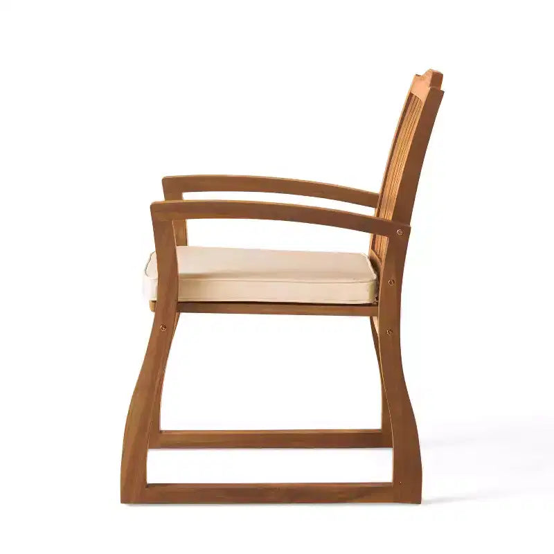 GDFStudio Croxton Ensemble de conversation 3 pièces en osier et bois d'acacia avec coussins, multicolore/beige