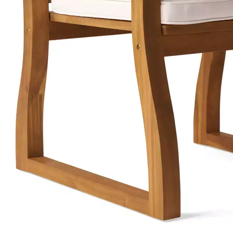 GDFStudio Croxton Ensemble de conversation 3 pièces en osier et bois d'acacia avec coussins, multicolore/beige