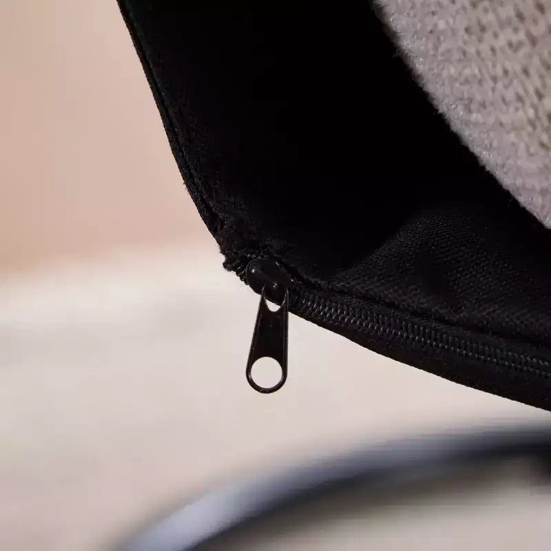 FERPIT Fauteuil d'appoint incurvé moderne avec revêtement en similicuir de lin, fauteuil de salon confortable avec cadre en métal et coussins