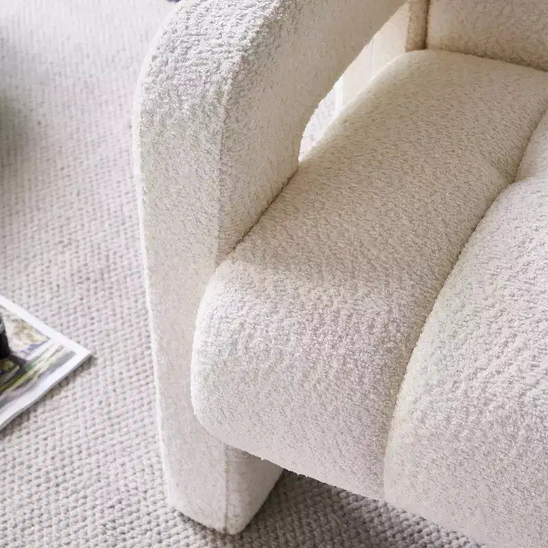 Fauteuil d'appoint rembourré en boucle large Vatros
