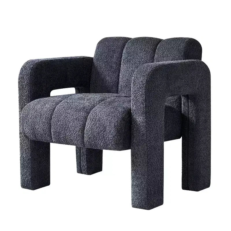 Fauteuil d'appoint rembourré en boucle large Vatros