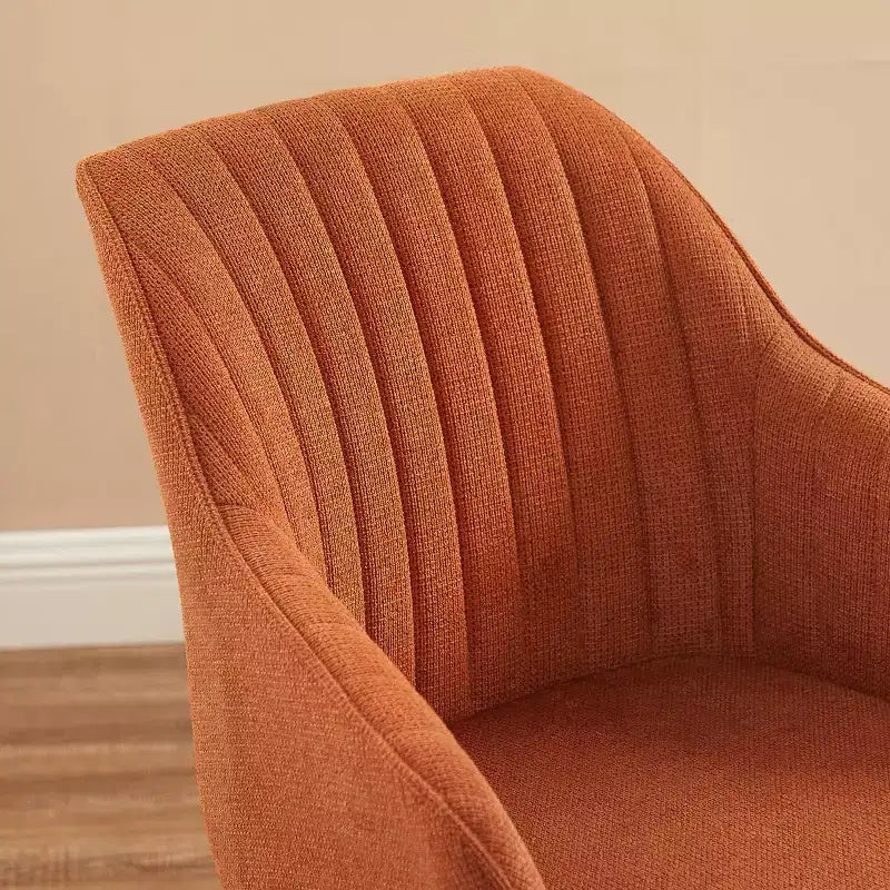 Art Leon Comfortable Fabric Swivel Accent Chair with Solid Oak Wood Legs
