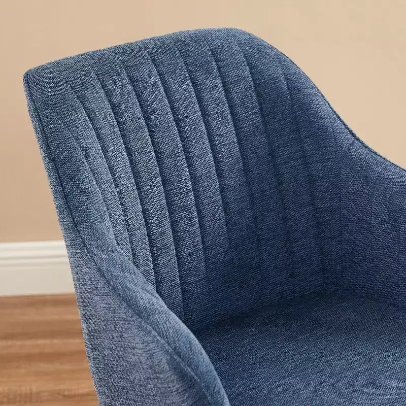 Art Leon Comfortable Fabric Swivel Accent Chair with Solid Oak Wood Legs