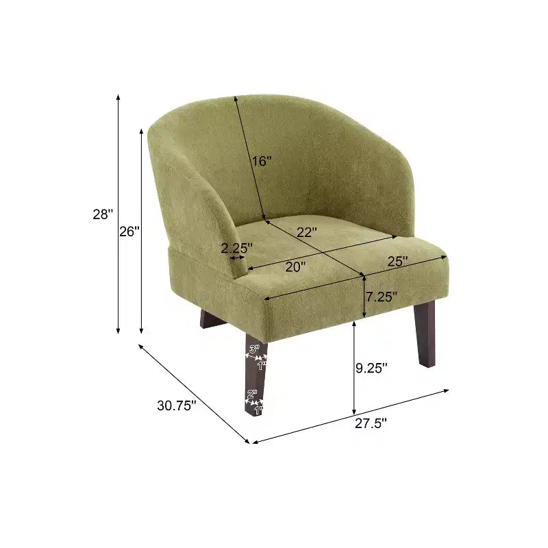 Christopher Knight Home Carla, fauteuil d'appoint rembourré de style moderne du milieu du siècle avec dossier incurvé (lot de 2)