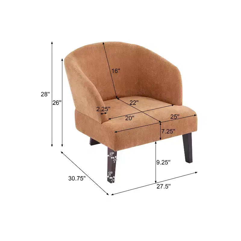 Christopher Knight Home Carla, fauteuil d'appoint rembourré de style moderne du milieu du siècle avec dossier incurvé (lot de 2)