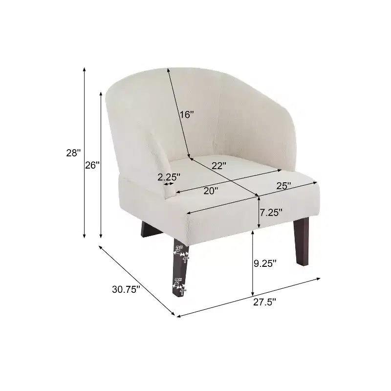 Christopher Knight Home Carla, fauteuil d'appoint rembourré de style moderne du milieu du siècle avec dossier incurvé (lot de 2)