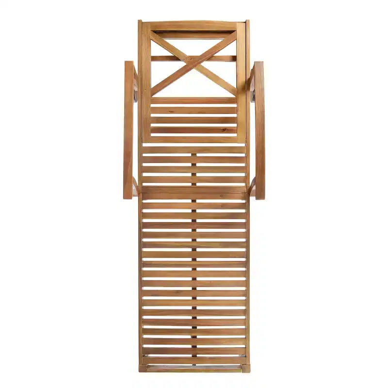Christopher Knight Home Perla Ensemble de trois chaises longues de jardin réglables en acacia, teck
