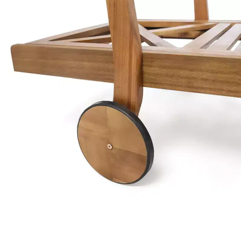 Christopher Knight Home Perla Ensemble de trois chaises longues de jardin réglables en acacia, teck