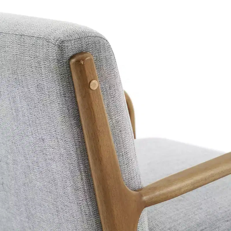 Okak Leisure Accent Chair with Comfy Upholstery 1pc Solid Wood Mid-Century Stylish Reading Armchair for Living Room Bedroom Waiting Room