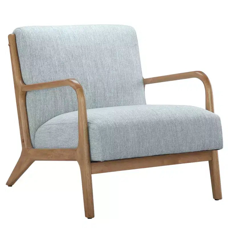 Okak Leisure Accent Chair with Comfy Upholstery 1pc Solid Wood Mid-Century Stylish Reading Armchair for Living Room Bedroom Waiting Room