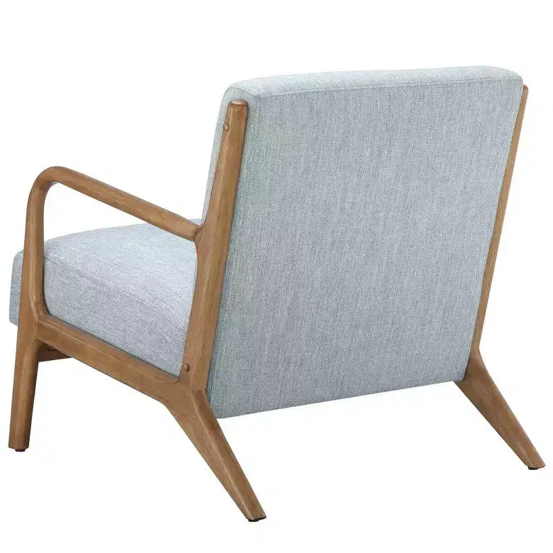 Okak Leisure Accent Chair with Comfy Upholstery 1pc Solid Wood Mid-Century Stylish Reading Armchair for Living Room Bedroom Waiting Room