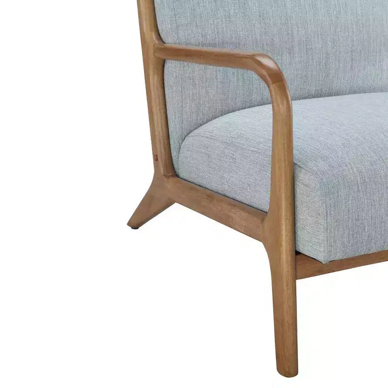 Okak Leisure Accent Chair with Comfy Upholstery 1pc Solid Wood Mid-Century Stylish Reading Armchair for Living Room Bedroom Waiting Room