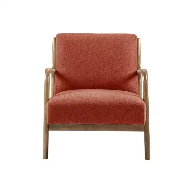 Okak Leisure Accent Chair with Comfy Upholstery 1pc Solid Wood Mid-Century Stylish Reading Armchair for Living Room Bedroom Waiting Room