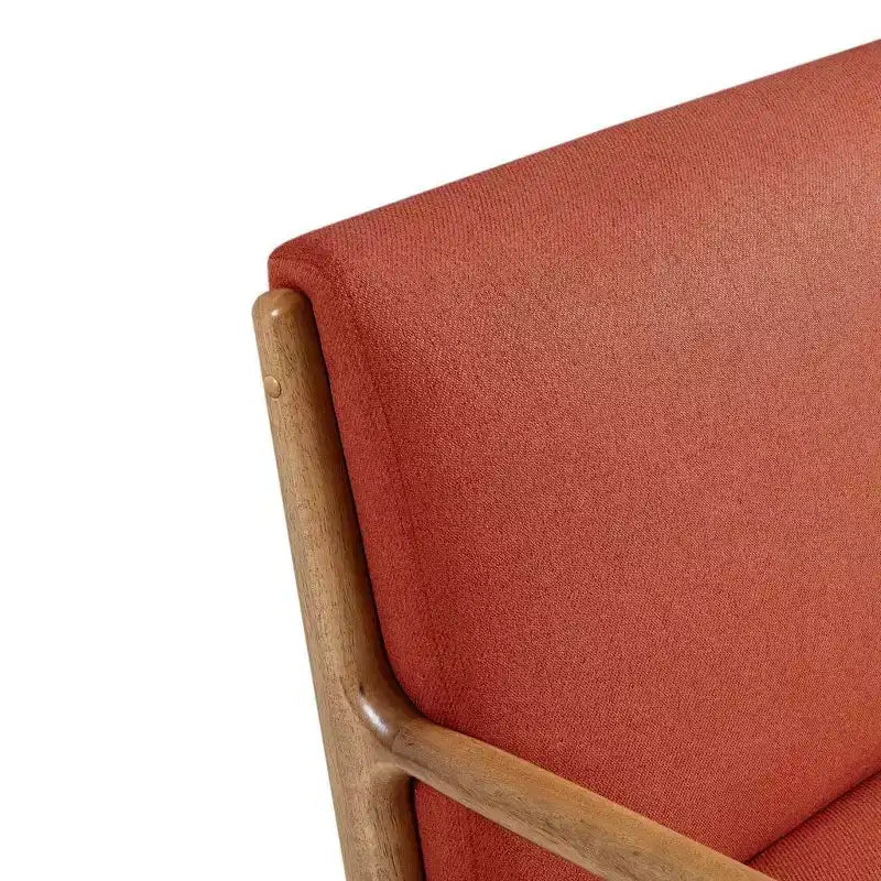 Okak Leisure Accent Chair with Comfy Upholstery 1pc Solid Wood Mid-Century Stylish Reading Armchair for Living Room Bedroom Waiting Room