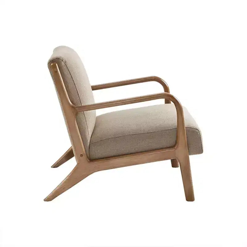 Okak Leisure Accent Chair with Comfy Upholstery 1pc Solid Wood Mid-Century Stylish Reading Armchair for Living Room Bedroom Waiting Room