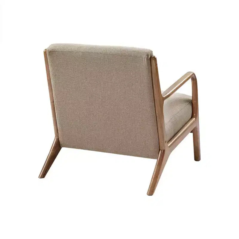 Okak Leisure Accent Chair with Comfy Upholstery 1pc Solid Wood Mid-Century Stylish Reading Armchair for Living Room Bedroom Waiting Room